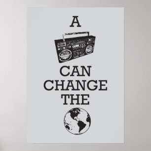 Póster Boombox Can Change the World