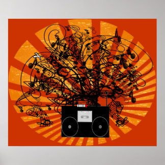 Póster BoomBox de los años 80
