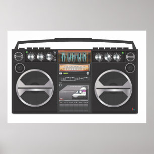 Póster Boombox Ghetto Blaster