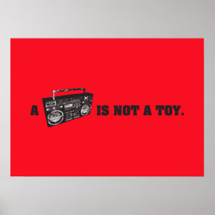 Póster Boombox no es un juguete