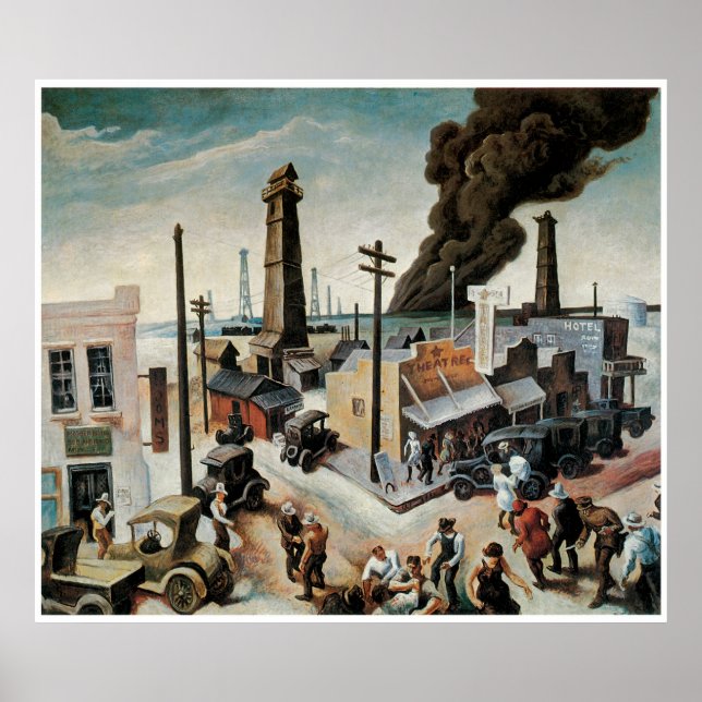 Póster Boomtown, ciudad estadounidense occidental (Frente)