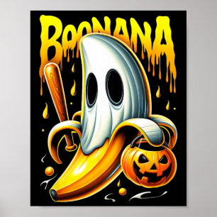 Póster Boonana Ghost Nana Funny Halloween Costueen Art