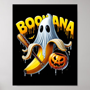 Póster Boonana Ghost Nana Gracioso disfraz Halloween Art