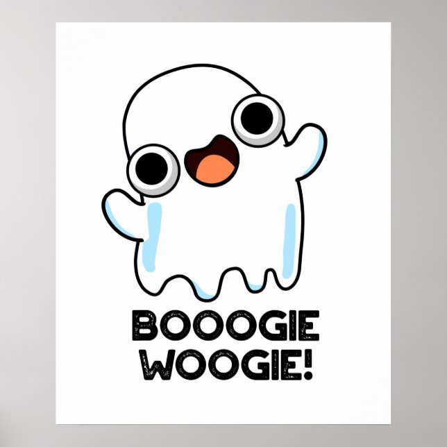 Póster Booogie Woogie Funny Music Ghost Pun (Frente)