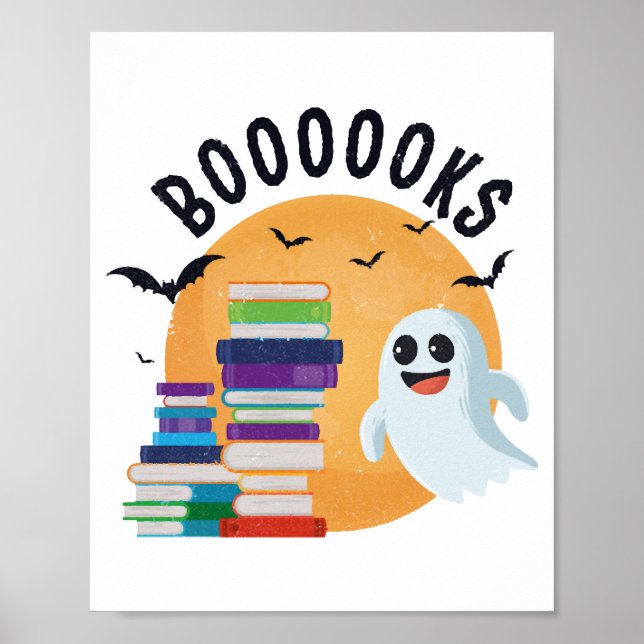 Póster Boooooks Halloween, Booooks Halloween Lindo    (Frente)