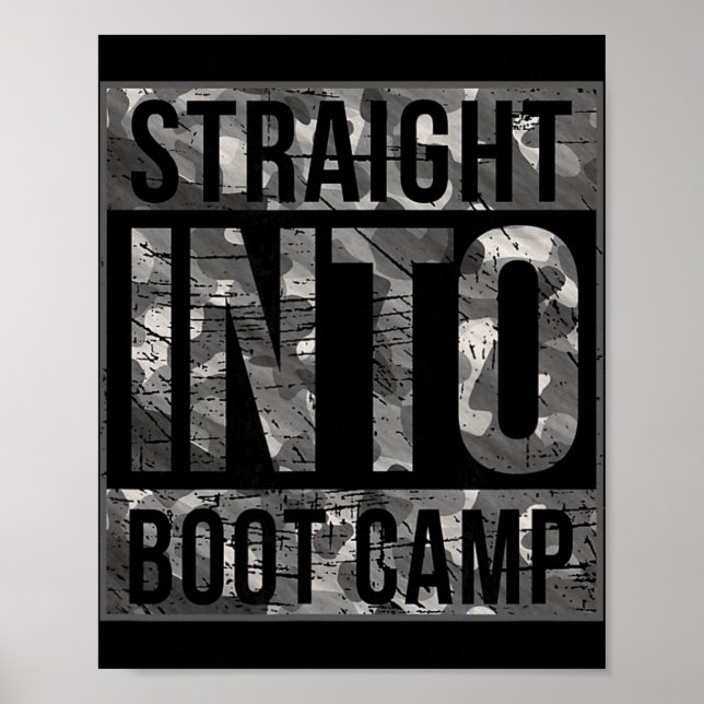Póster Boot Camp Basic Training Shirt For New Military Re (Frente)