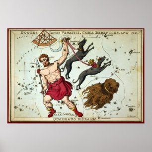 Póster Bootes Canes Venatici, Coma Berenices, etc.