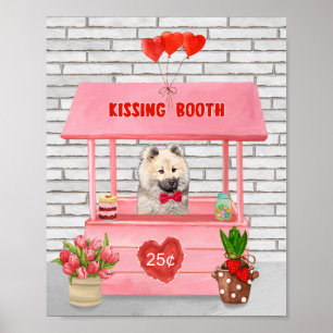 Póster Booth Kissing, El día de San Valentín de perro de