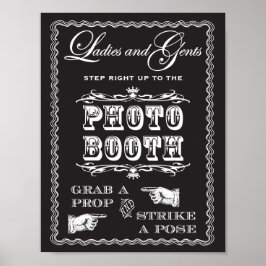 Póster Booth Strike A Pose Rótulo