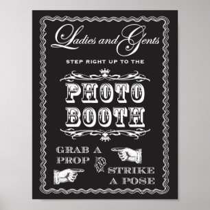 Póster Booth Strike A Pose Rótulo