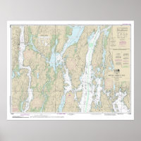 Boothbay Harbour to Bath Nautical Chart 13296