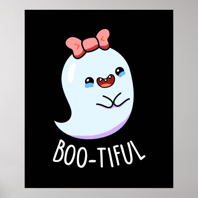 Póster Bootious Funny Girly Halloween Ghost Pun (Frente)
