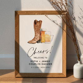 Póster Boots CRISTALES y brea Parejas Rótulo de ducha