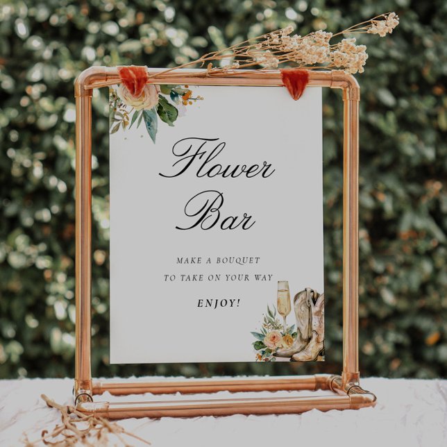 Póster Boots de bar de flores y Rótulo de ducha de novia  (Subido por el creador)