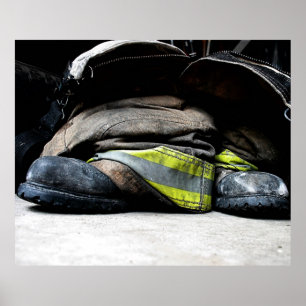 Póster Boots de bomberos