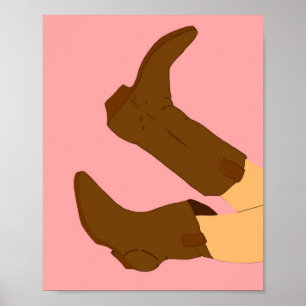 Póster Boots de Cowboy Brown