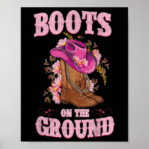 Póster Boots En El Bote De Bote En El Suelo Cowboy Wester