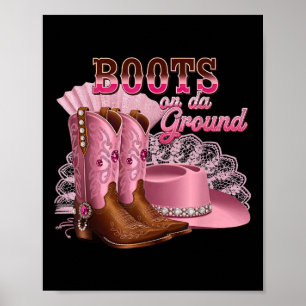 Póster Boots En El Suelo, Bototo De Bote En El País Occid