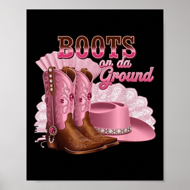 Póster Boots En El Suelo, Cou Occidental De Botota De Bot (Frente)