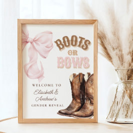 Póster Boots o Bows Género Revelar Poster de bienvenida