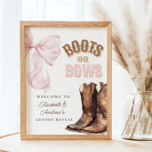 Póster Boots o Bows Género Revelar Poster de bienvenida