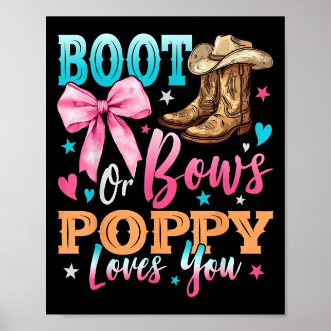 Póster Boots O Bows Ppy Te Ama Género Revelar Familia (Frente)