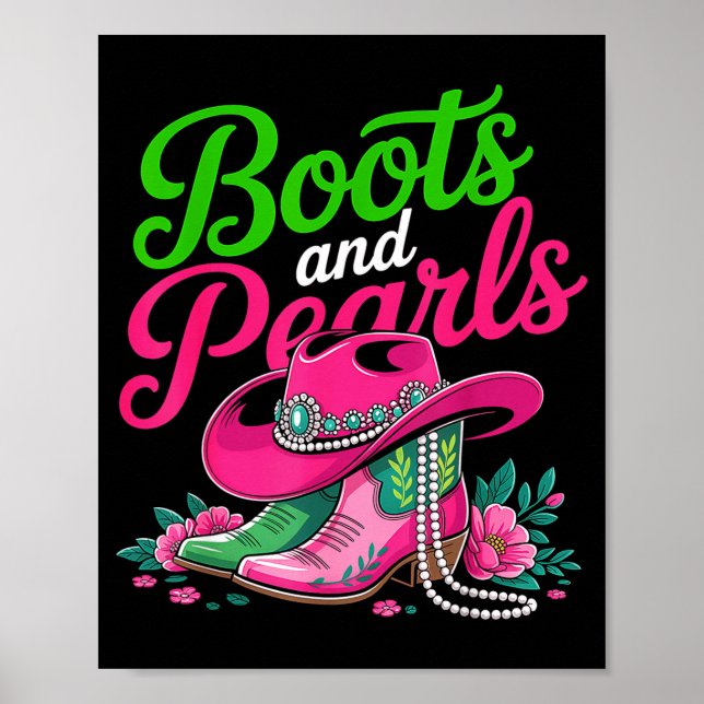 Póster Boots To The Ground Nk Cowgirl  (Frente)