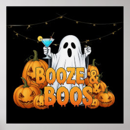 Póster Booze & Boos Tee