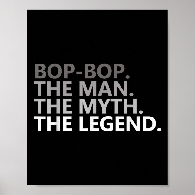 Póster Bop-bop The Man The Myth The Legend Funny Grandpa  (Frente)