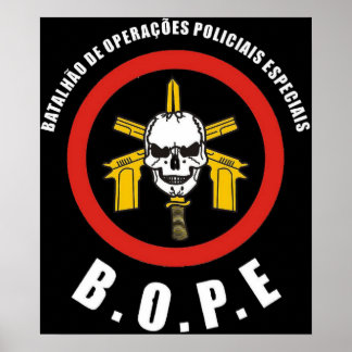 Póster BOPE Tropa De Elite Fuerza Especial de Policía de 
