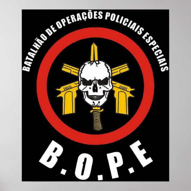 Póster BOPE Tropa De Elite Fuerza Especial de Policía de  (Frente)