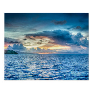 Póster Bora-bora, isla del Pacífico Sur