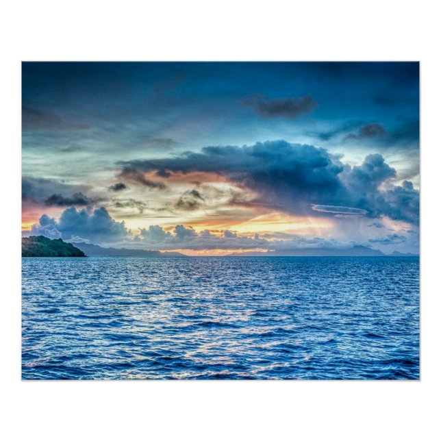 Póster Bora-bora, isla del Pacífico Sur (Anverso)