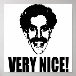 Póster Borat Muy Nice