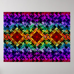 Póster Borde de Arcoíris Colorido