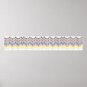 Póster Borde de la pared del cinturón de artes marciales