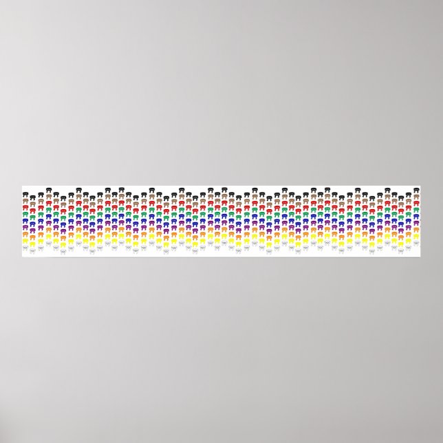 Póster Borde de la pared del cinturón de artes marciales (Frente)