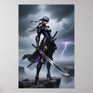 Póster Borde de tormenta - Poster de ciberguerrero doblad