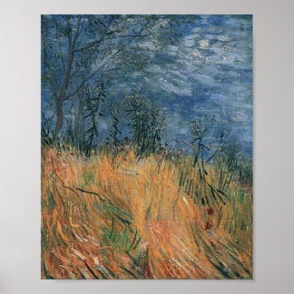 Póster Borde de Wheatfield con Poppies Van Gogh Bella Art