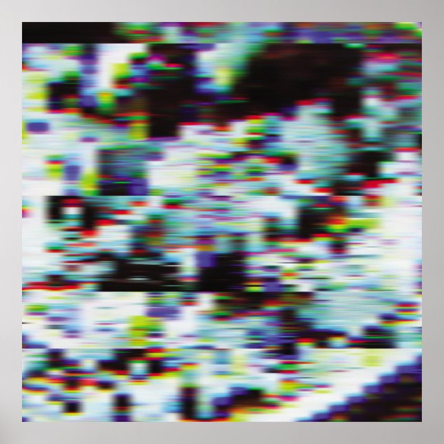 Póster Borde oscuro, ilustracion. Negro, azul, (Frente)