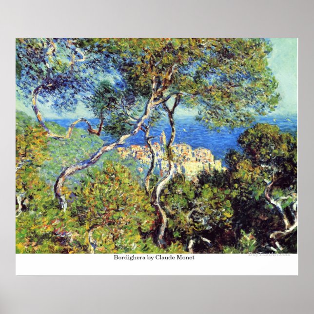 Póster Bordighera por Claude Monet (Frente)