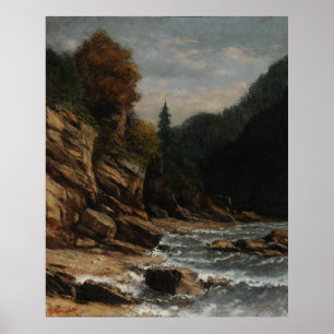Póster Bords du lac Léman - Gustave Courbet