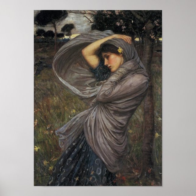 Póster Boreas - John William Waterhouse (Frente)