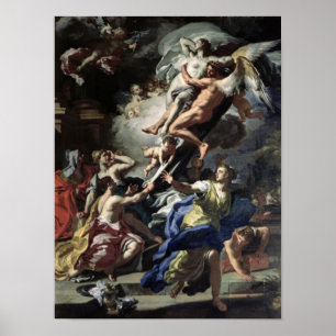 Póster Boreas que secuestra Oreithyia
