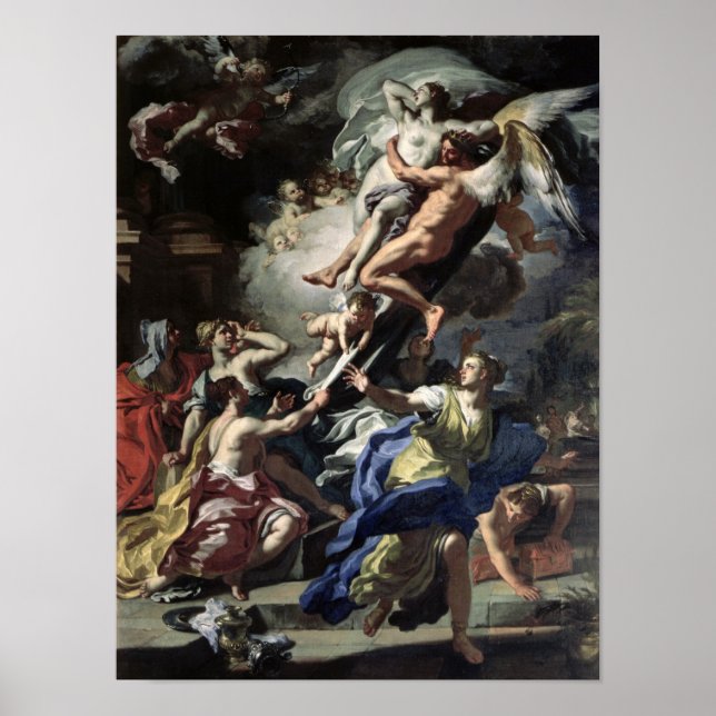 Póster Boreas secuestrando a Oreithyia (Frente)
