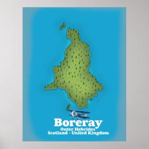 Póster Boreray Outer Hebrides Scotland Reino Unido