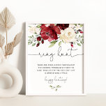 Póster Borgoña caza de anillo floral poster de juego de n<br><div class="desc">Canto floral de Borgoña cacería de novias Poster de juego de novias Artículos de juego disponibles.</div>