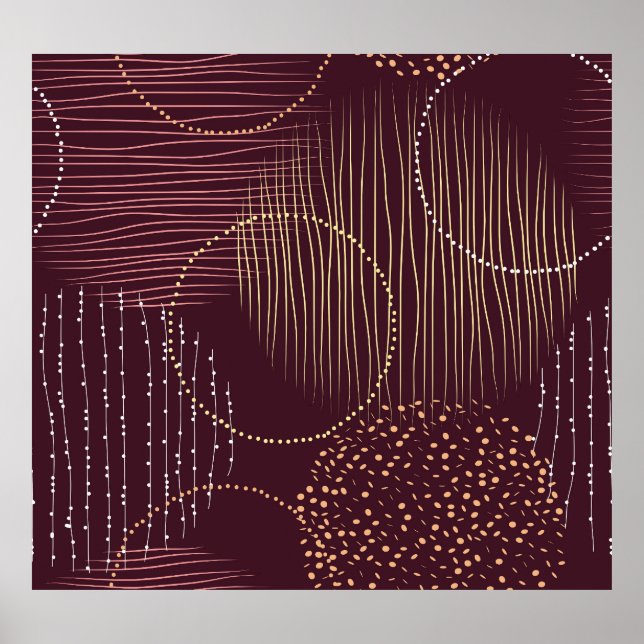 Póster Borgoña de fondo, círculo sin fisuras. (Frente)