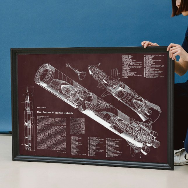 Póster Borgoña I Saturn V Poster Infográfico (Subido por el creador)