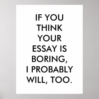 Póster Boring Essay